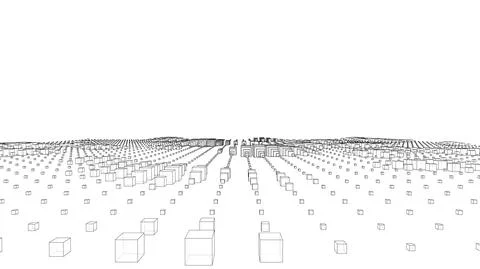 Vector abstract boxes background Stock Illustration