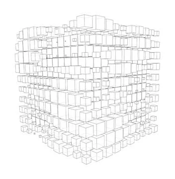 Vector abstract boxes background 스톡 일러스트