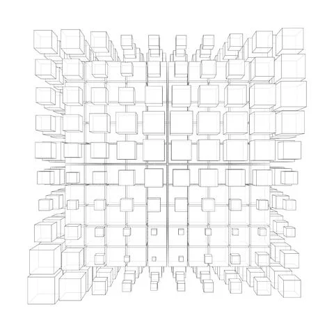 Vector abstract boxes background 스톡 일러스트