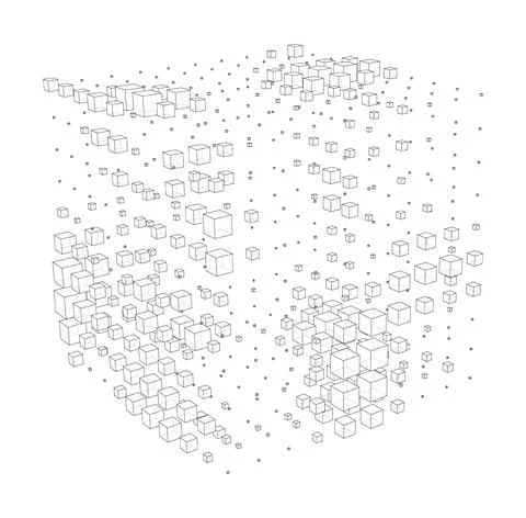 Vector abstract boxes background Stock Illustration