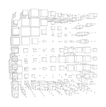 Vector abstract boxes background Illustrazione stock