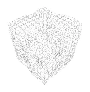 Vector abstract boxes background Stock Illustration