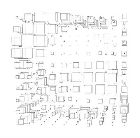 Vector abstract boxes background 스톡 일러스트