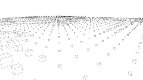 Vector abstract boxes background Illustrazione stock