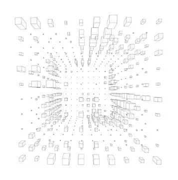 Vector abstract boxes background 스톡 일러스트
