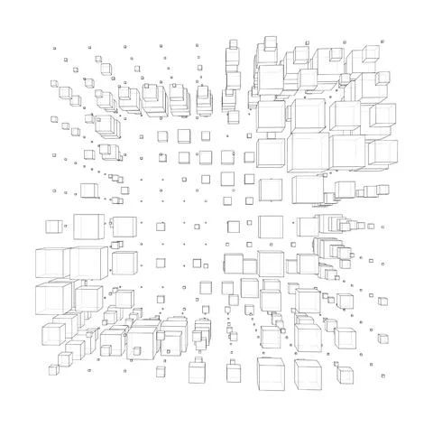 Vector abstract boxes background Illustrazione stock