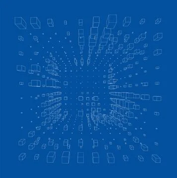 Vector abstract boxes background Stock Illustration