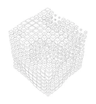 Vector abstract boxes background 스톡 일러스트