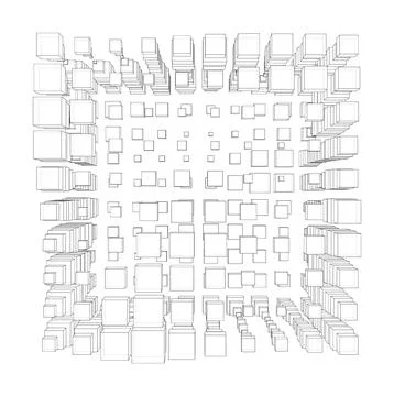 Vector abstract boxes background 스톡 일러스트