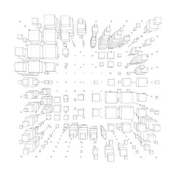 Vector abstract boxes background Illustrazione stock