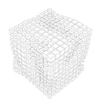 Vector abstract boxes background 스톡 일러스트