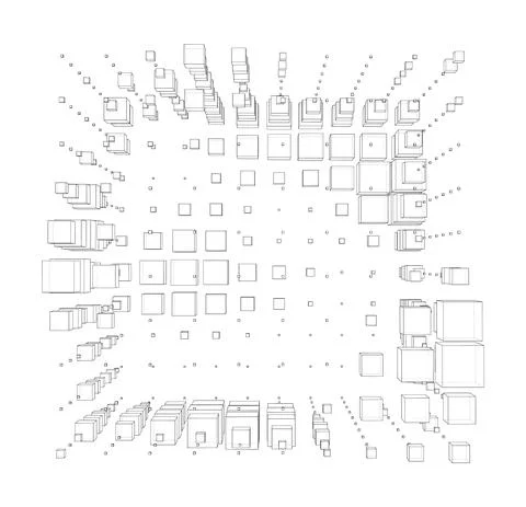 Vector abstract boxes background Stock Illustration