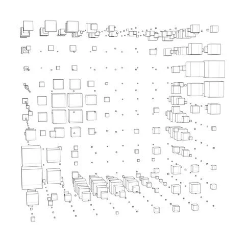 Vector abstract boxes background Stock-Illustration