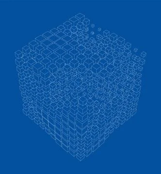 Vector abstract boxes background 스톡 일러스트