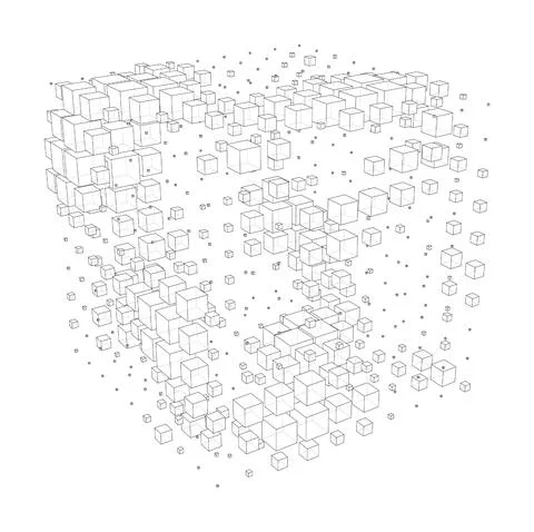 Vector abstract boxes background Stock Illustration