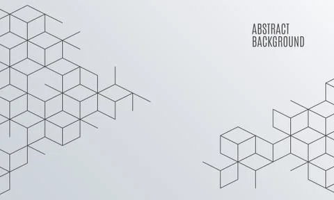 Vector abstract boxes background. Square mesh. Illustrazione stock