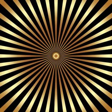 Vector abstract bright background with golden rays Stock Illustration