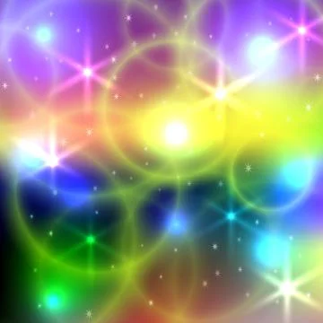 Vector abstract bright blurred  background with circles and sparks Stock Illustration