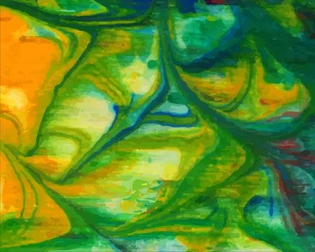 Vector abstract bright green, yellow, watercolor background for your design.. Stock Illustration