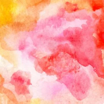Vector abstract bright red, orange, yellow, pink watercolor background for .. Stock Illustration
