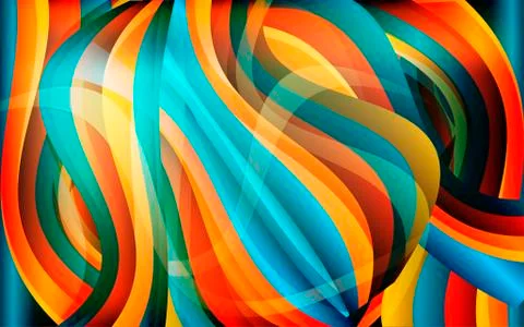 Vector abstract bright waved background, texture design Stock Illustration