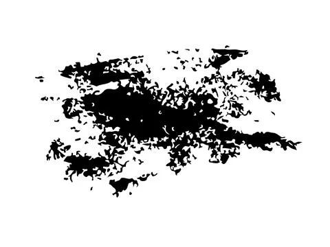 Vector Abstract Brush Hand Drawn Texture in Black Color Sketch Simple Pattern Stock Illustration