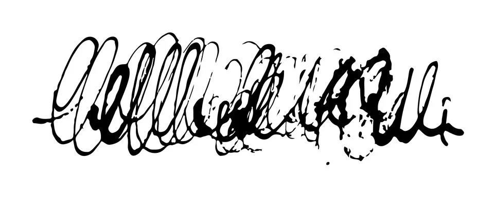 Vector Abstract Brush Hand Drawn Texture in Black Color Sketch Simple Pattern 스톡 일러스트