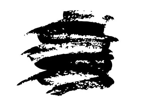 Vector Abstract Brush Hand Drawn Texture in Black Color Sketch Simple Pattern Illustrazione stock