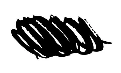 Vector Abstract Brush Hand Drawn Texture in Black Color Sketch Simple Pattern イラスト素材