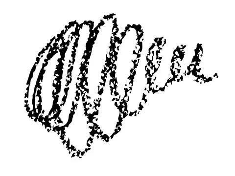 Vector Abstract Brush Hand Drawn Texture in Black Color Sketch Simple Pattern 스톡 일러스트