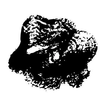 Vector Abstract Brush Hand Drawn Texture in Black Color Sketch Simple Pattern イラスト素材