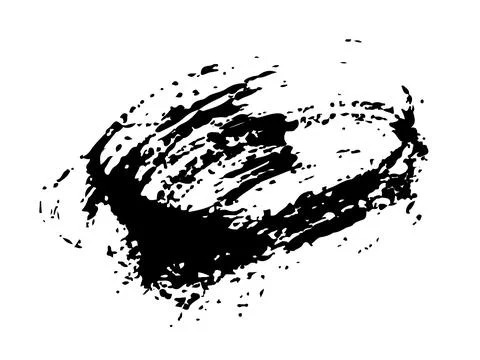 Vector Abstract Brush Hand Drawn Texture in Black Color Sketch Simple Pattern Stock Illustration