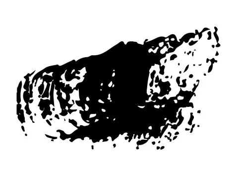 Vector Abstract Brush Hand Drawn Texture in Black Color Sketch Simple Pattern Stock Illustration