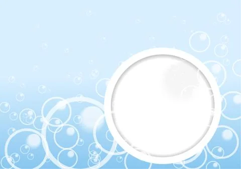 Vector : Abstract bubbles on blue background Stock Illustration