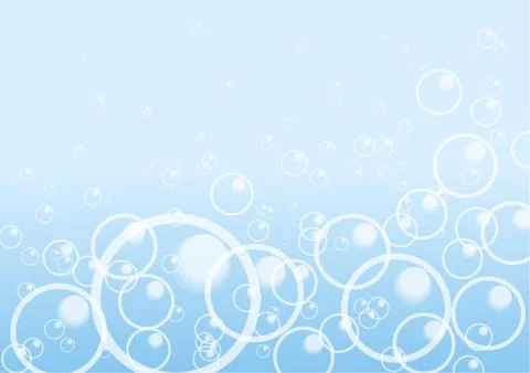 Vector : Abstract bubbles on blue background Illustrazione stock