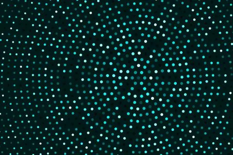Vector abstract card background circle of blue dots on dark blank space Stockillustratie