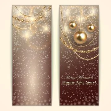 Vector abstract Christmas and New Year Greeting or Invitation Illustrazione stock