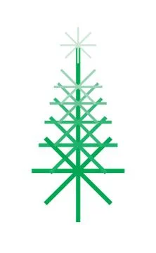 Vector Abstract Christmas Tree Stock Illustration