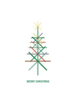 Vector Abstract Christmas Tree Stock Illustration