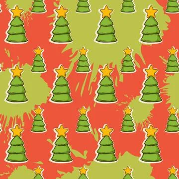 Vector abstract with Christmas tree pattern Stock Illustration