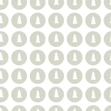 Vector abstract christmas tree seamless pattern. Stock Illustration