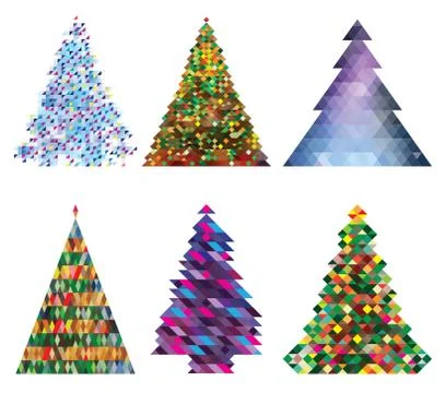 Vector abstract christmas trees Stock Illustration