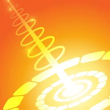 Vector : Abstract circle and curve on orange yellow background Stock Illustration