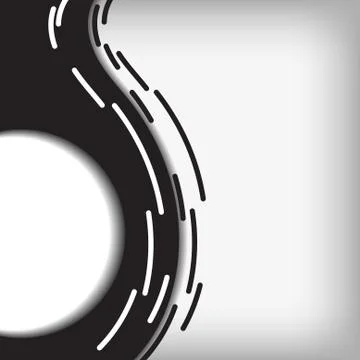 Vector : Abstract circle and curve on gray background with space for text Stock Illustration