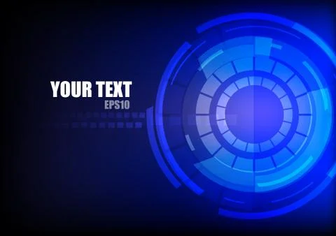 Vector : Abstract circle on blue background Stock Illustration