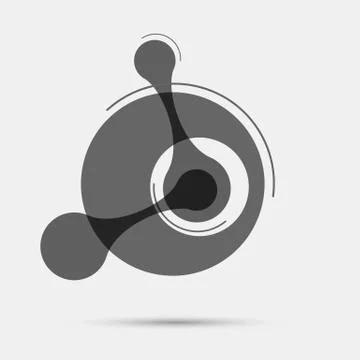 Vector abstract circle DNA icon Stock Illustration