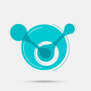 Vector abstract circle DNA icon イラスト素材