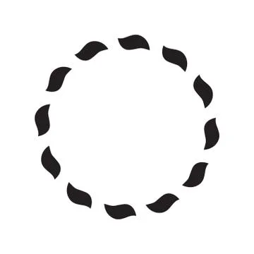 Vector abstract circle frame. Black and white illustration Illustrazione stock