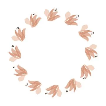 Vector abstract circle frame. Flower graphic illustration Stock-Illustration