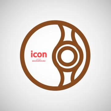 Vector abstract circle icon. Molecule color design Stock Illustration